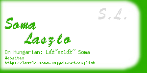 soma laszlo business card